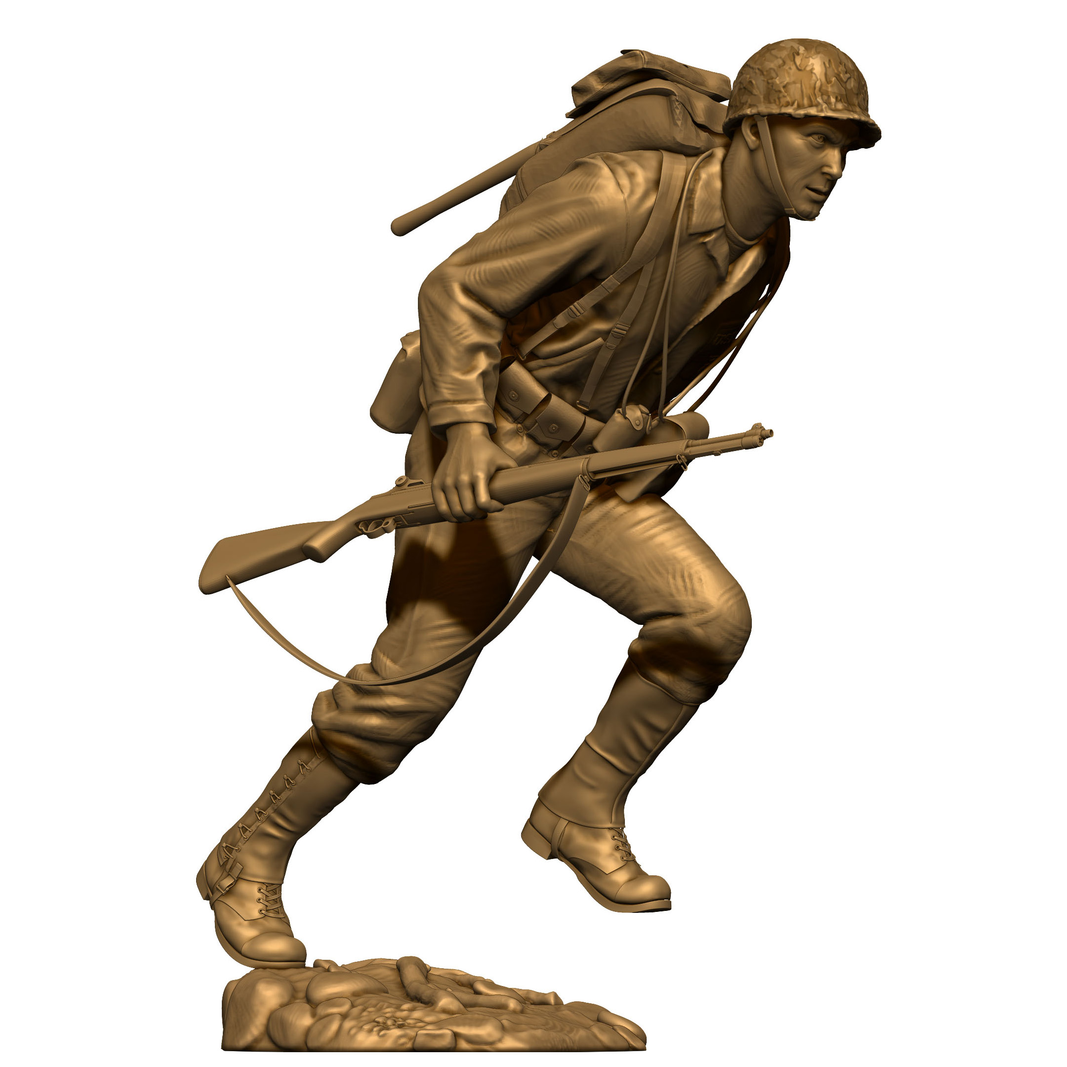 Render of 1st Marine Division Foundation Statue